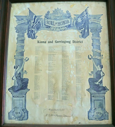 Gerringong Soldiers Hall commemorative item #11