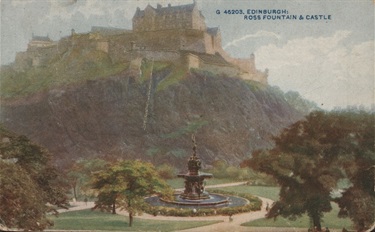 Edinburgh, Ross Fountain & Castle.