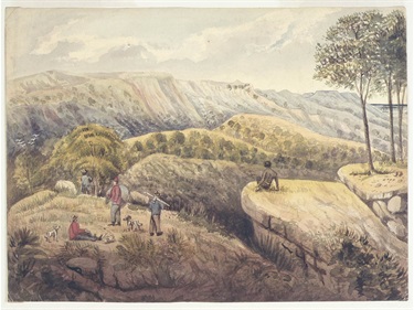 'En route to Kiama' watercolour by Robert Hoddle c. 1830 (Mitchell Library)