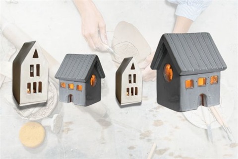Tealight house ceramic workshop
