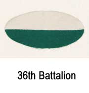 36th Battalion badge