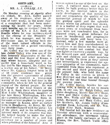 Kiama Independent 12 January 1916