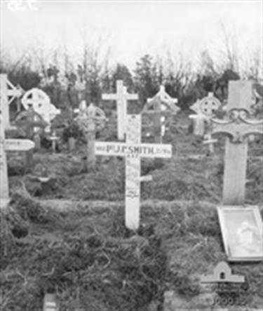 L Cpl Albert Parrish buried in Franvillers Communal Cemetery Extension Plot I, Row C, Grave 9.